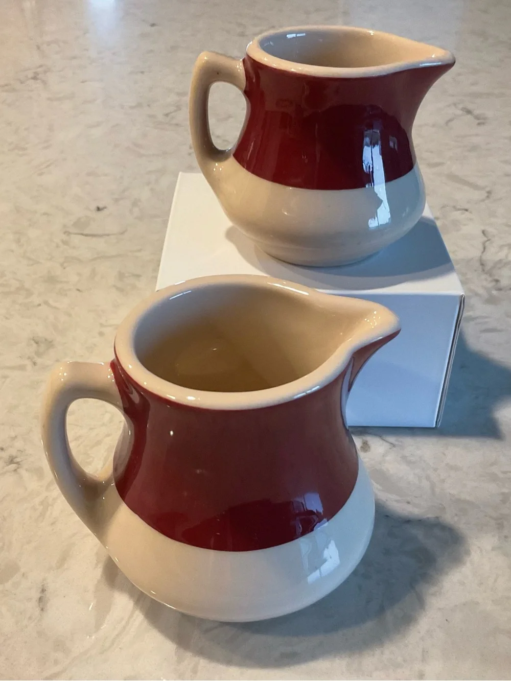 Jackson China Vintage 1930s-40s Restaurantware Creamer & Syrup Pitcher Set